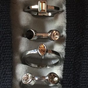 White House Black Market Jewelry - ❤️ 2 FOR $15 SALE ❤️ WHBM 4 Stackable Rings White House Black Market Jewelry - ❤️ 2 FOR $15 SALE ❤️ WHBM 4 Stackable Rings